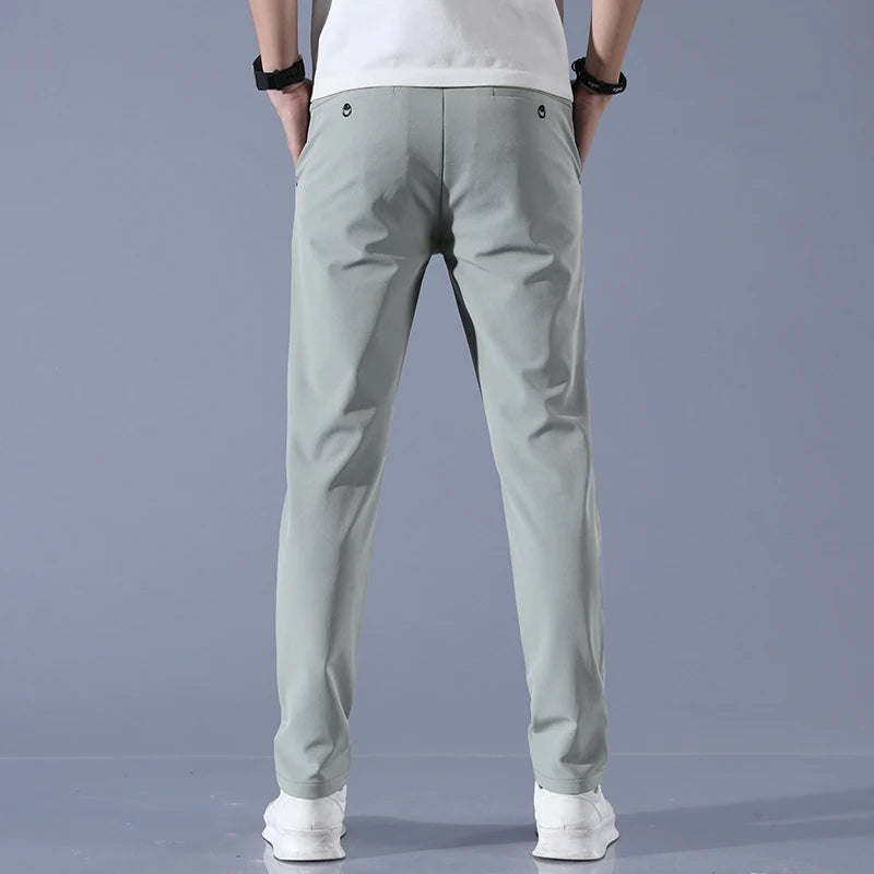 Men's Lightweight Ice Silk Golf Casual Trousers | Spring & Summer Style
