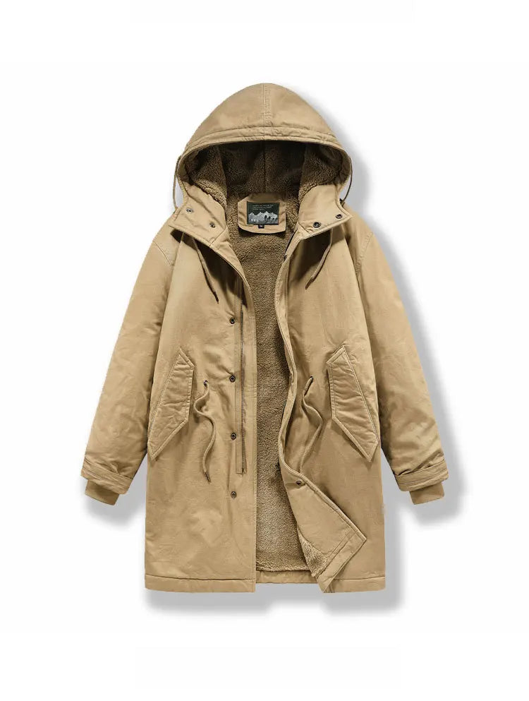 Men's Retro M51 Mid-Length Windbreaker Parka with Hood | Fall/Winter