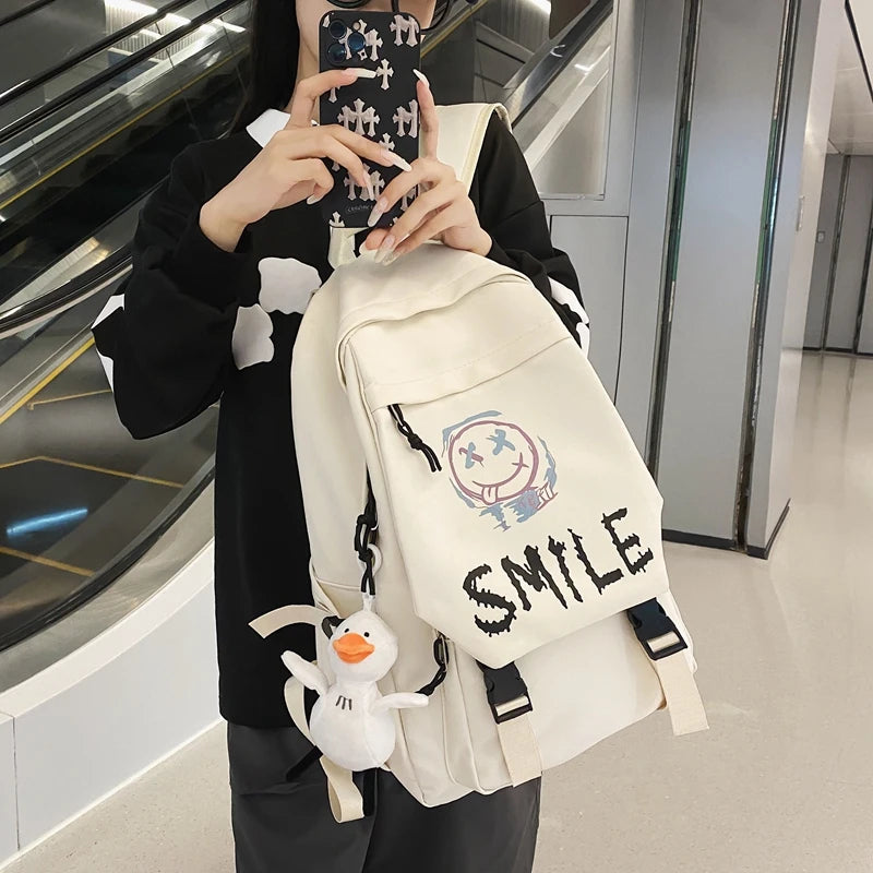 Kawaii Large Capacity Pocket Front Backpack | Stylish School Bag