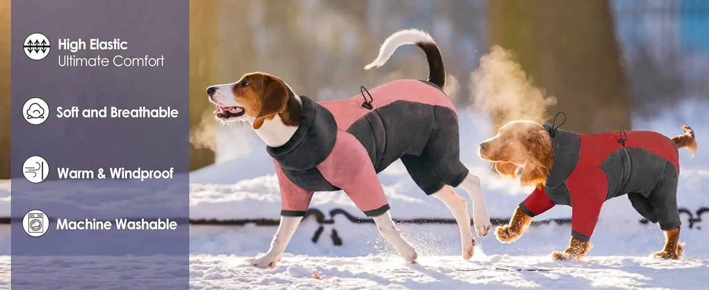 Dog Winter Coat | Warm Pullover Fleece Pajamas for Cold Weather
