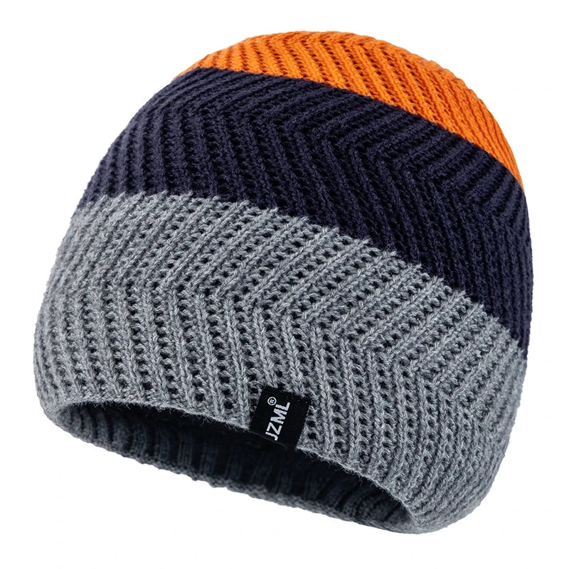 Unisex Colorful Stripes Winter Beanie | Warm Knit Ski Cap