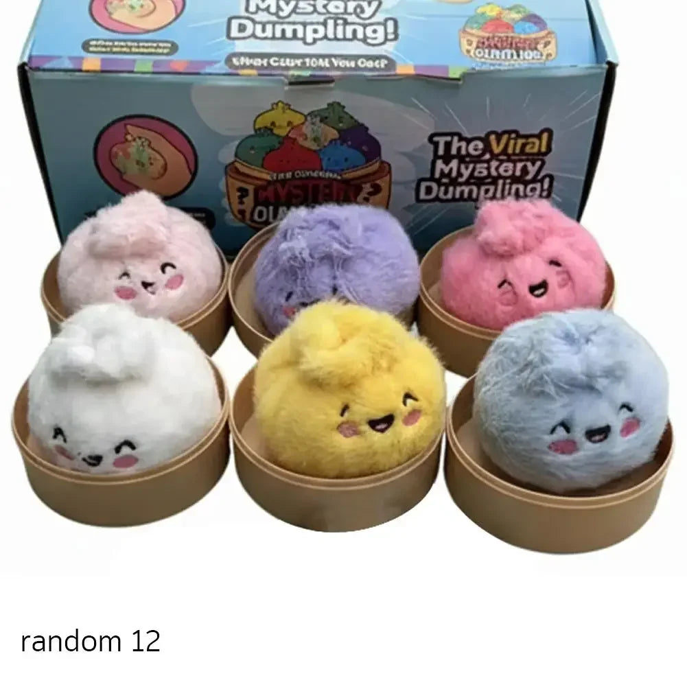 Stress-relieving Dumpling Series Blind Box Cute Fluffy Dumpling Stuffed Toy, Random Color Soft Plushie Collectible Surprise Gift