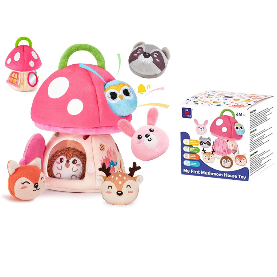 Plush Baby Beehive Toy with Stuffed Farm Animals | Sensory Fun