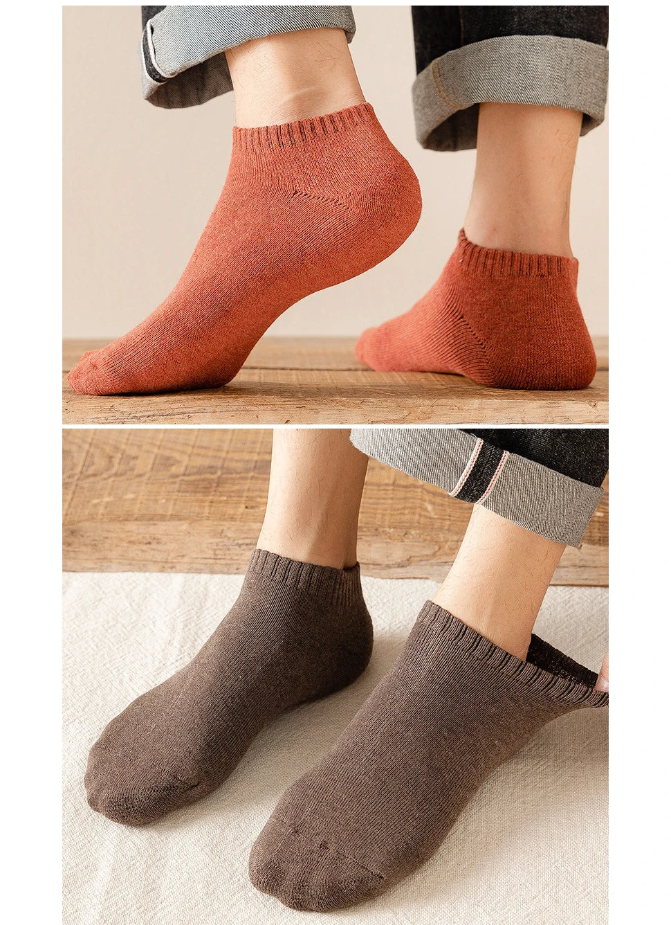 Men's Thick Thermal Ankle Crew Socks | Cozy Winter Essentials
