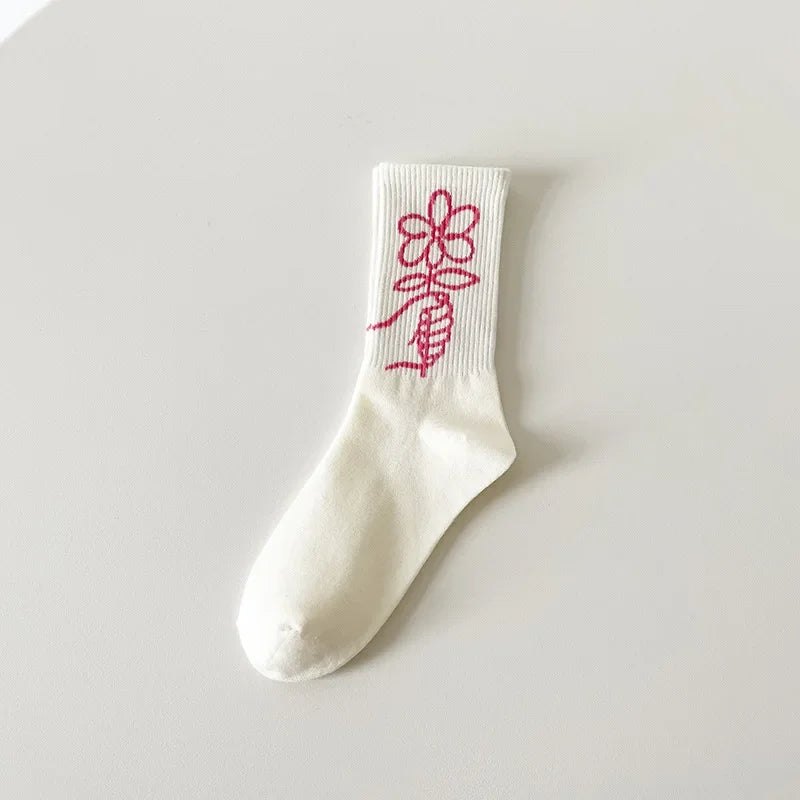 Funny Striped Cotton Thermal Socks for Women | Cozy Home Wear