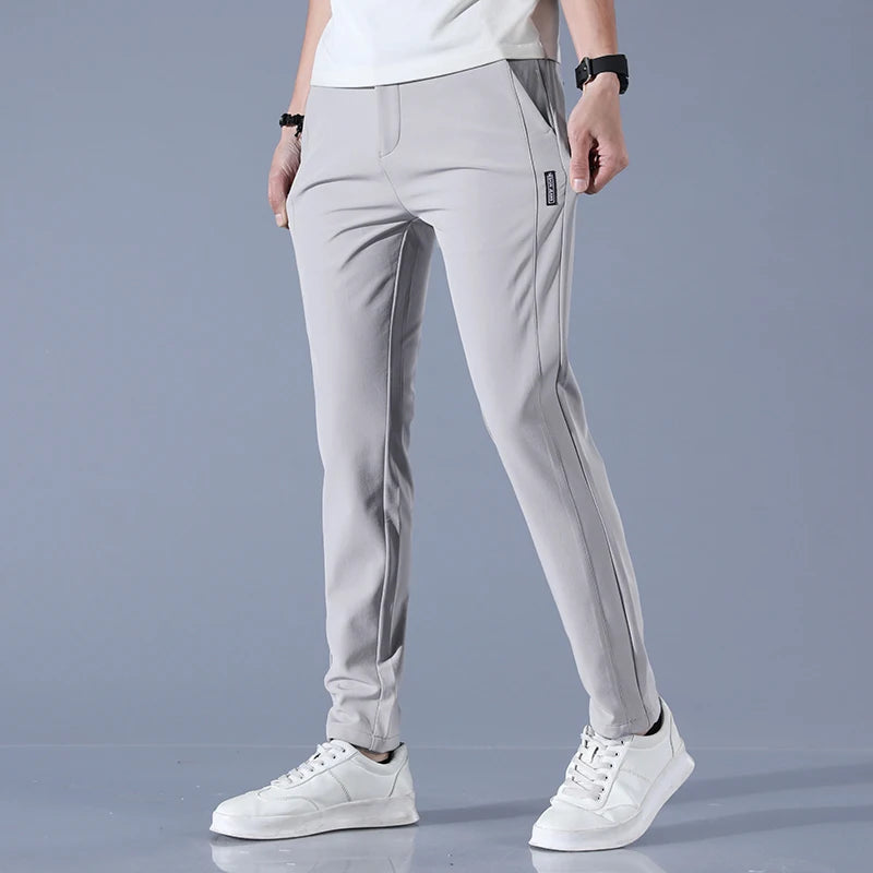 Men's Lightweight Ice Silk Golf Casual Trousers | Spring & Summer Style