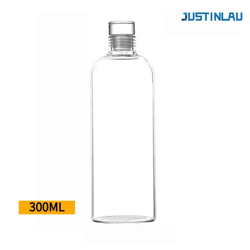 Transparent Borosilicate Glass Water Bottle | Portable Travel Cup
