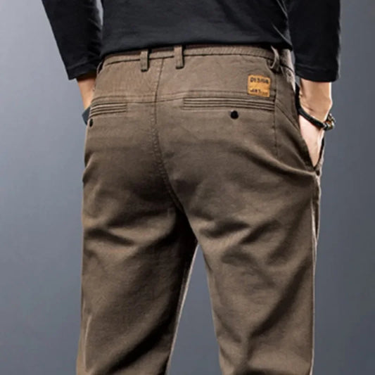Men's Casual Cotton Pants | Stylish Solid Color Trousers