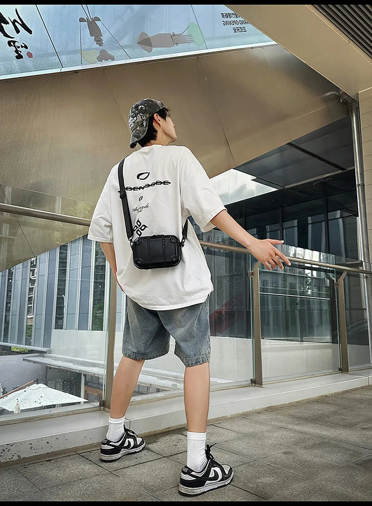 Luxury Mini Messenger Bag for Men | Stylish Pu Leather Crossbody