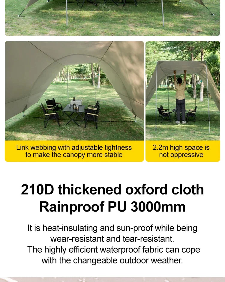 Portable Waterproof Car Awning Tent | UV Sun Shelter for Camping