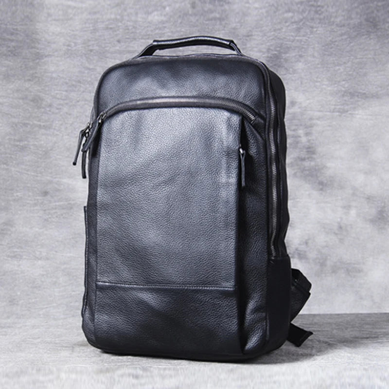 Vintage Genuine Leather Backpack for Men | Stylish Daily Rucksack
