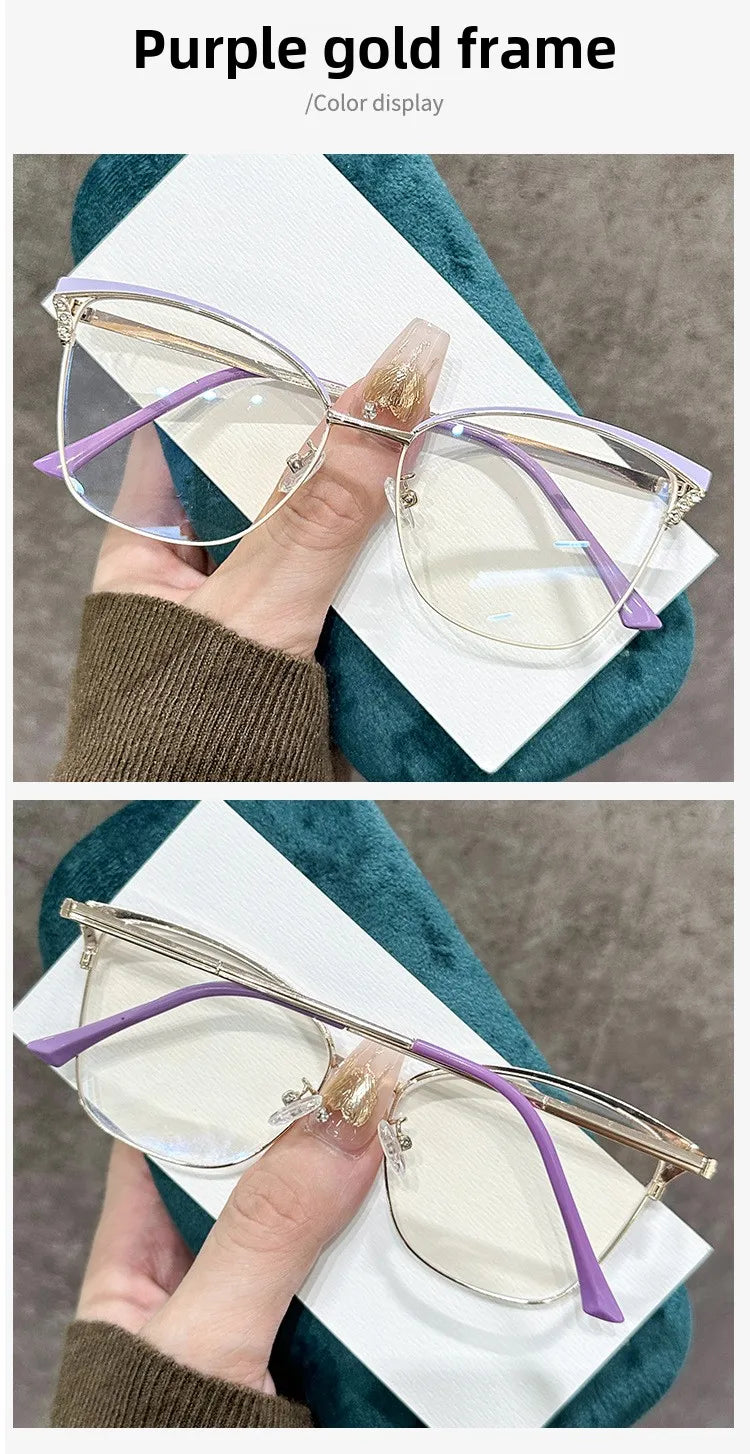 Fashionable Cat Eye Blue Light Blocking Reading Glasses for Women