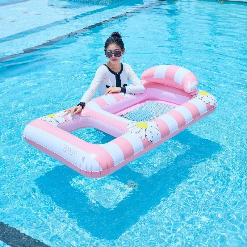 Inflatable Water Hammock Pool Float | Comfortable Beach Lounger