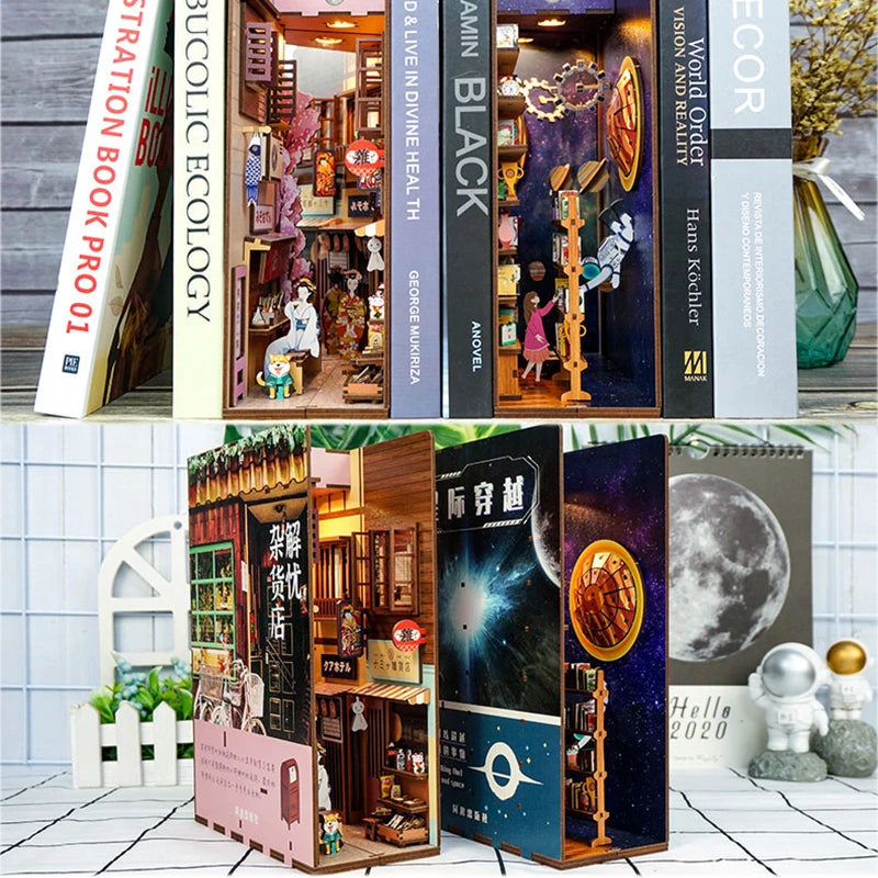 DIY Wooden Book Nook Kit | Cathedral-Inspired Bookend Decor