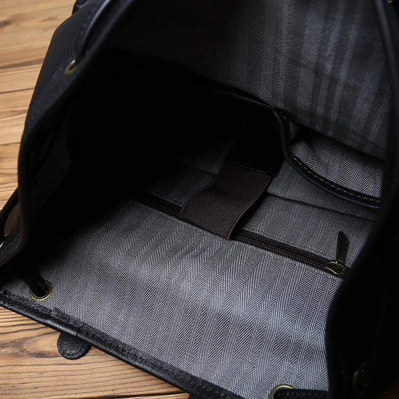 Men's Casual Leather Backpack | Large Capacity & Stylish Design