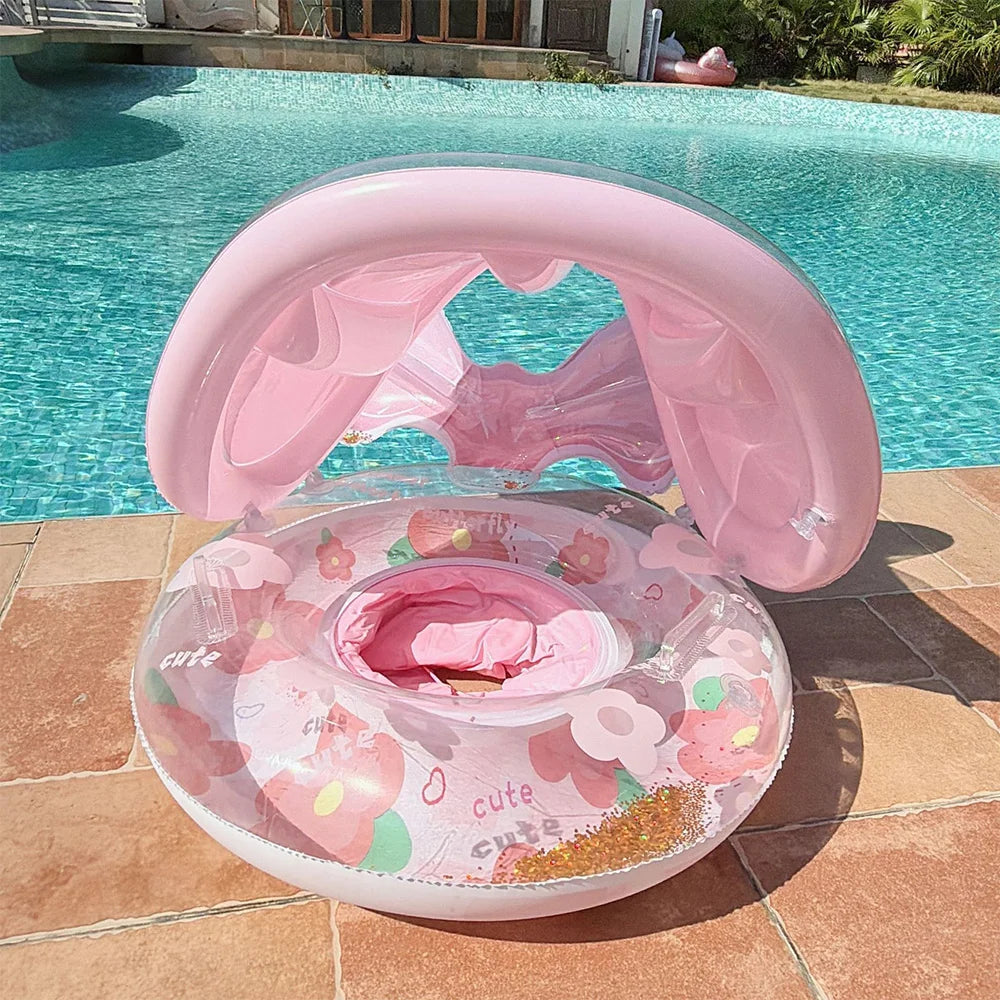 Inflatable Sunshade Swim Tube | Fun Pool Float for Summer