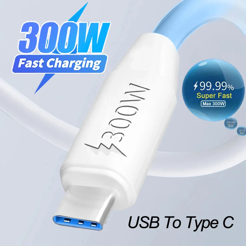 300W Super Fast Charging USB Type C Data Cable | Universal Compatibility