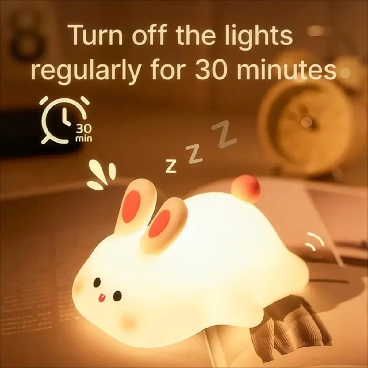 Luz nocturna LED recargable de animales para habitaciones infantiles | Acogedora y bonita
