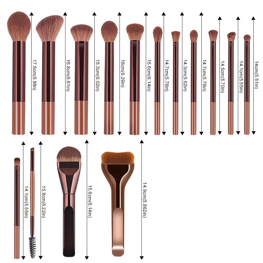 15-Piece Makeup Brush Set for Flawless Application