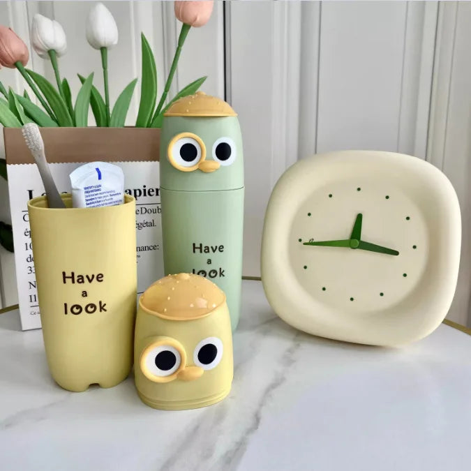Portable Travel Wash Cup & Toothbrush Storage Box for Kids