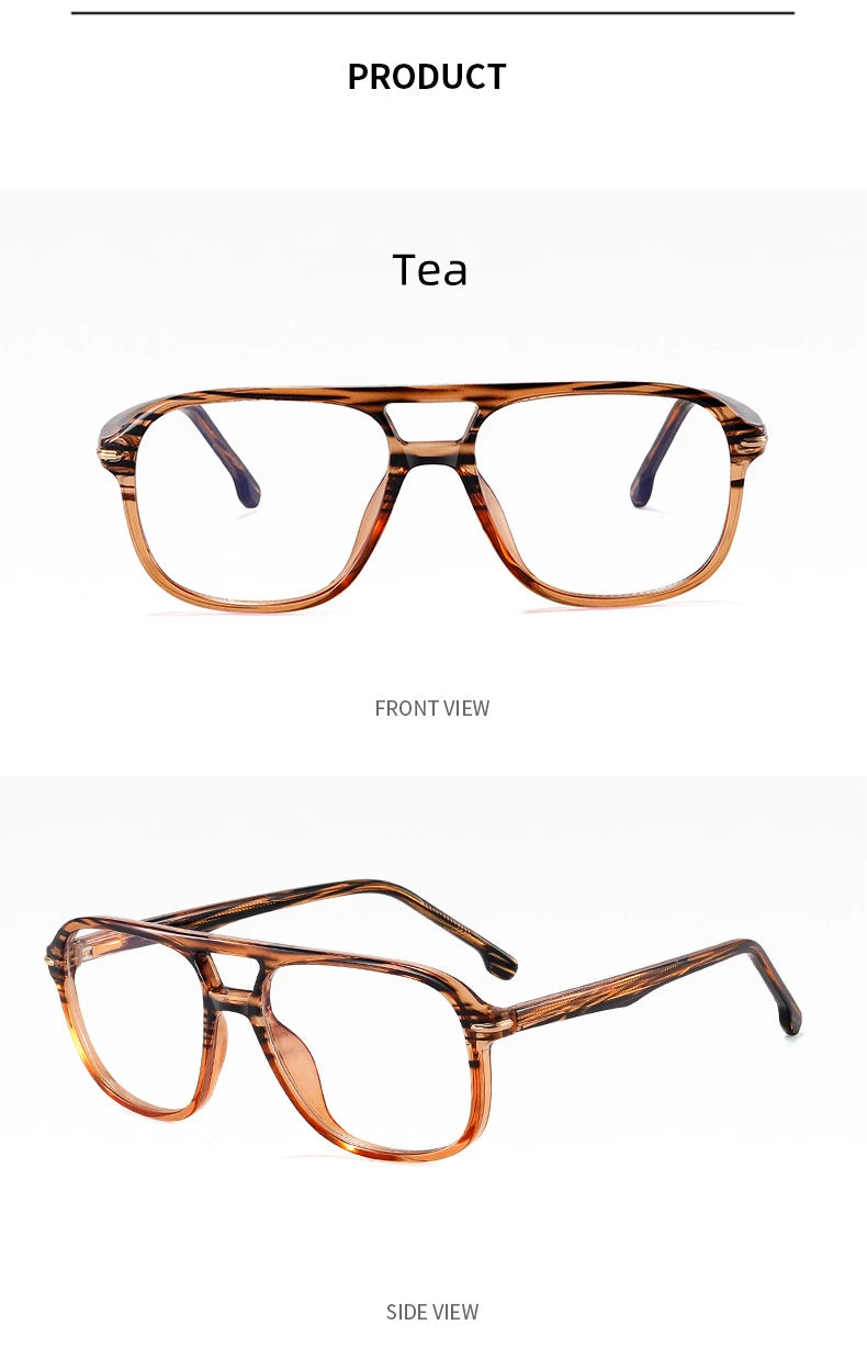 Retro Double Beam Pilot Optical Glasses | Anti Blue Light Eyewear