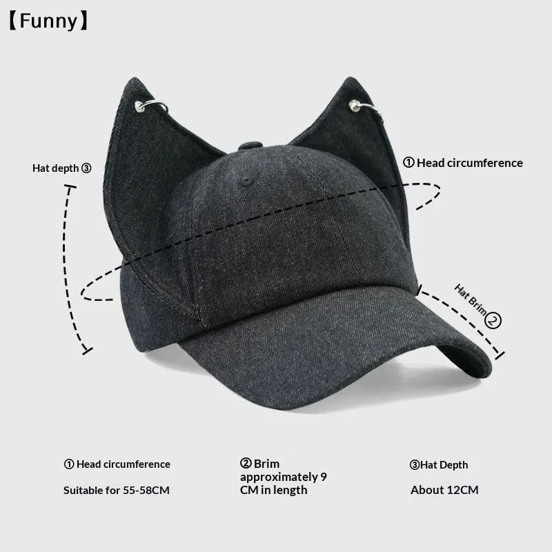Unisex Fox Ears Baseball Cap | Trendy Hip Hop Sunshade Hat