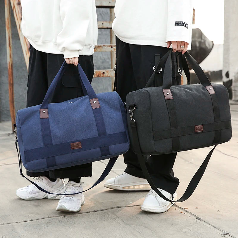 Men's Versatile Canvas Travel Bag | Large Capacity Weekend Duffel