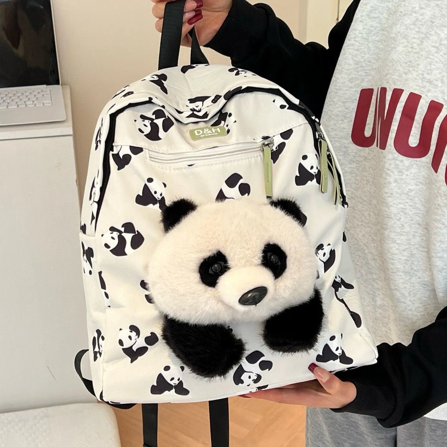 Cute Panda Backpack | Fashionable Lightweight School Bag for Students