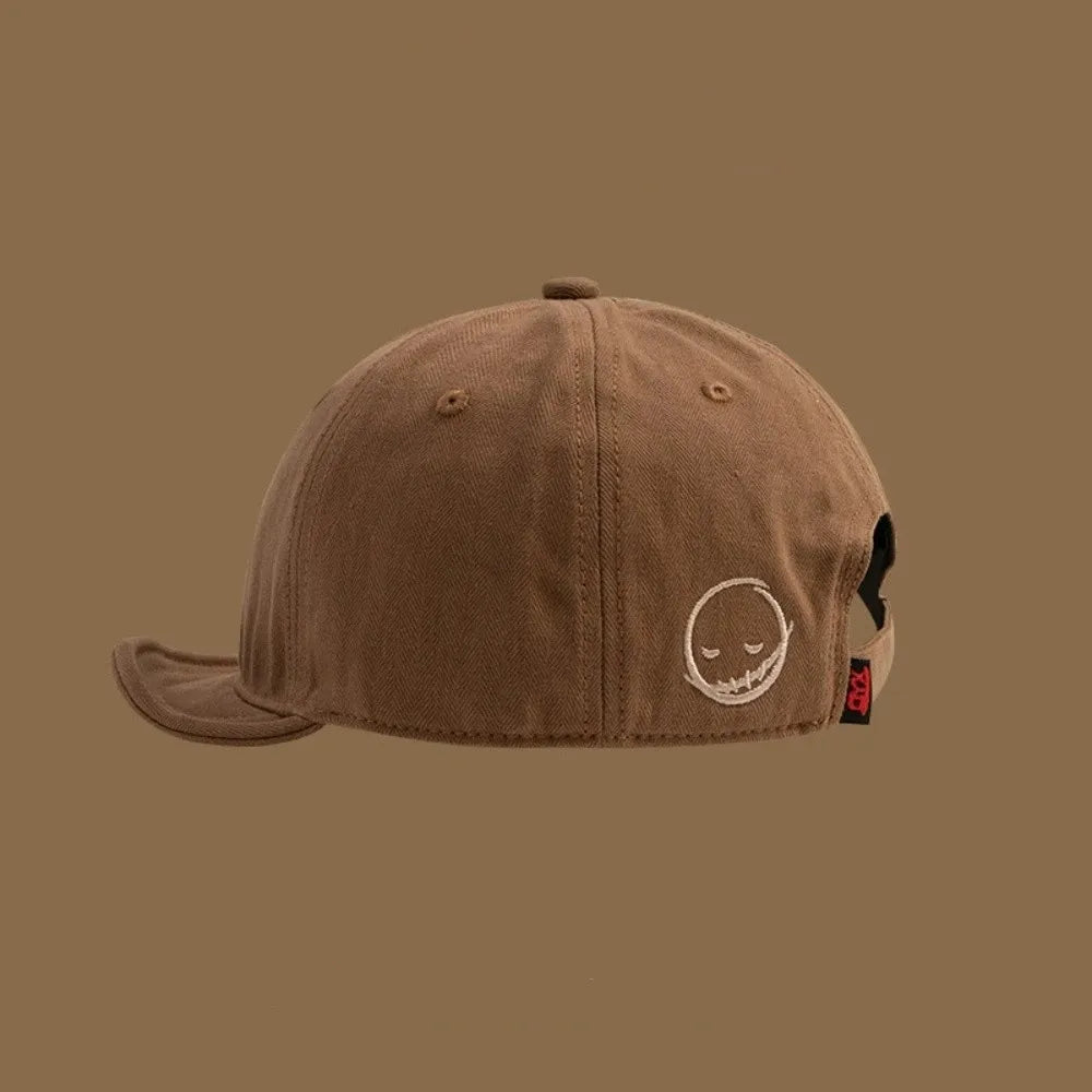 Solid Color Short Brim Baseball Cap | Adjustable Snapback Hat