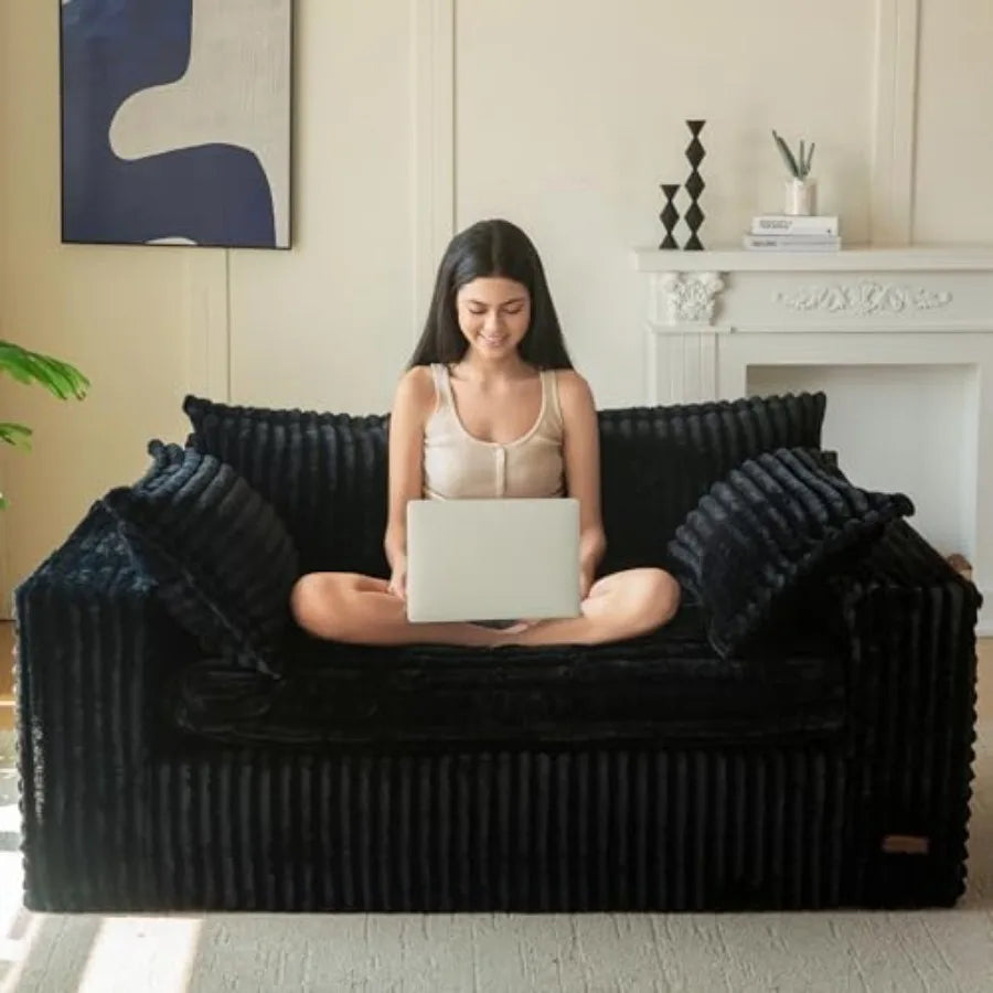 Stylish Bean Bag Sofa Loveseat | Comfortable Deep Seating for All