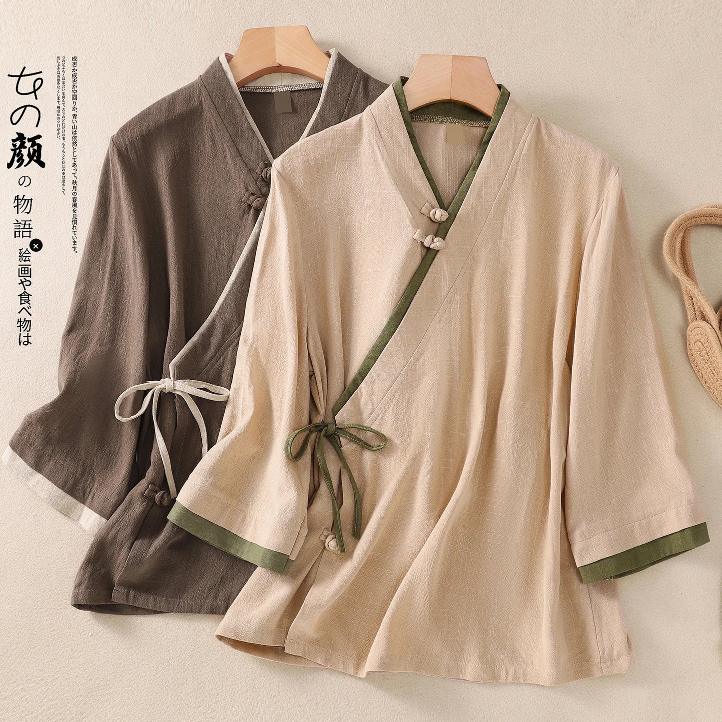 Women's Zen Chinese Top | Comfortable Summer Hanfu Tea Clothing
