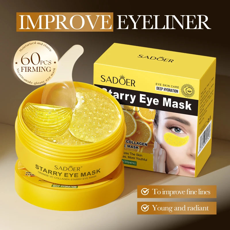 60pcs Vitamin C Collagen Eye Masks | Brighten and Hydrate Eyes