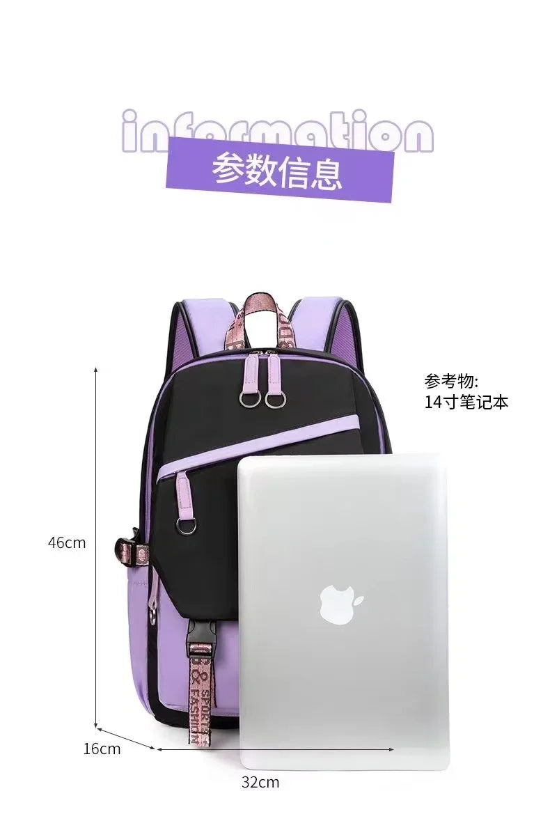 Cute Nylon Schoolbag Backpack for Teenagers | Durable & Stylish