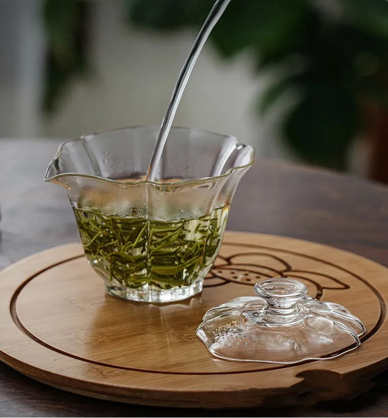 High Temperature Resistant Glass Tea Tureen with Strainer