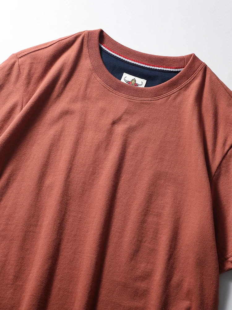 Men's Retro Solid Color Short Sleeve T-shirt | Summer Fashion Top