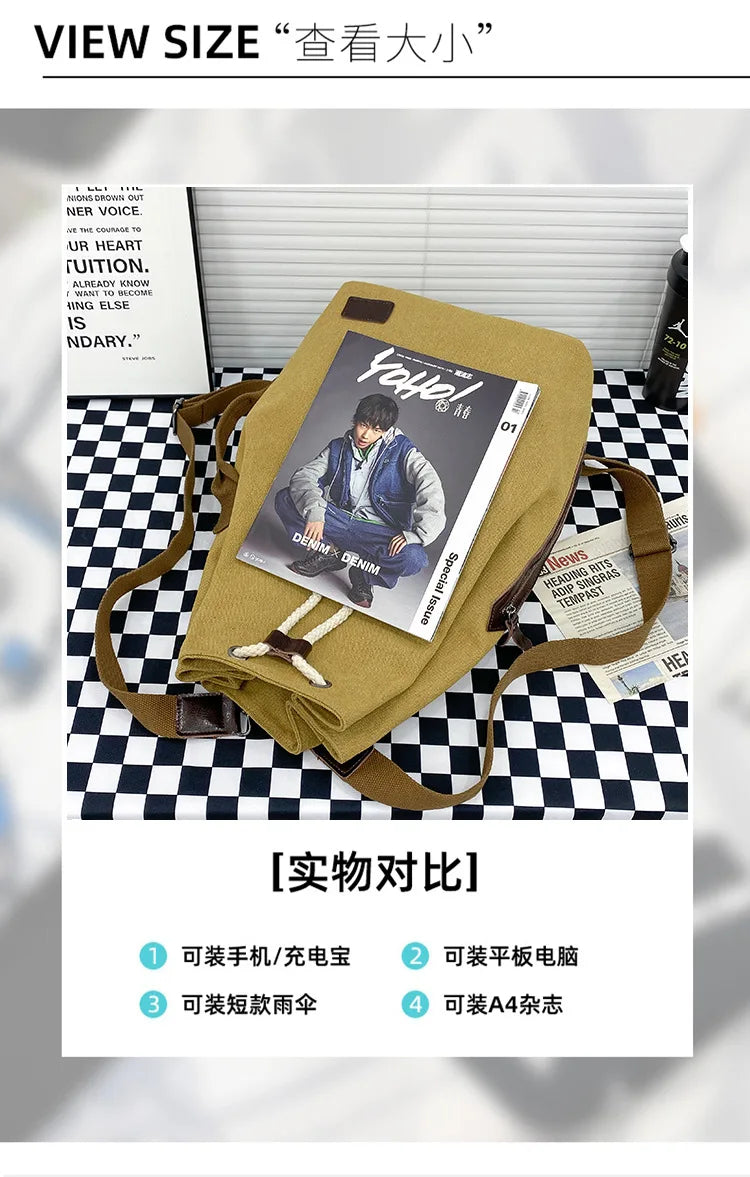 Retro Canvas Backpack Shoulder Bag | Stylish & Functional Gear