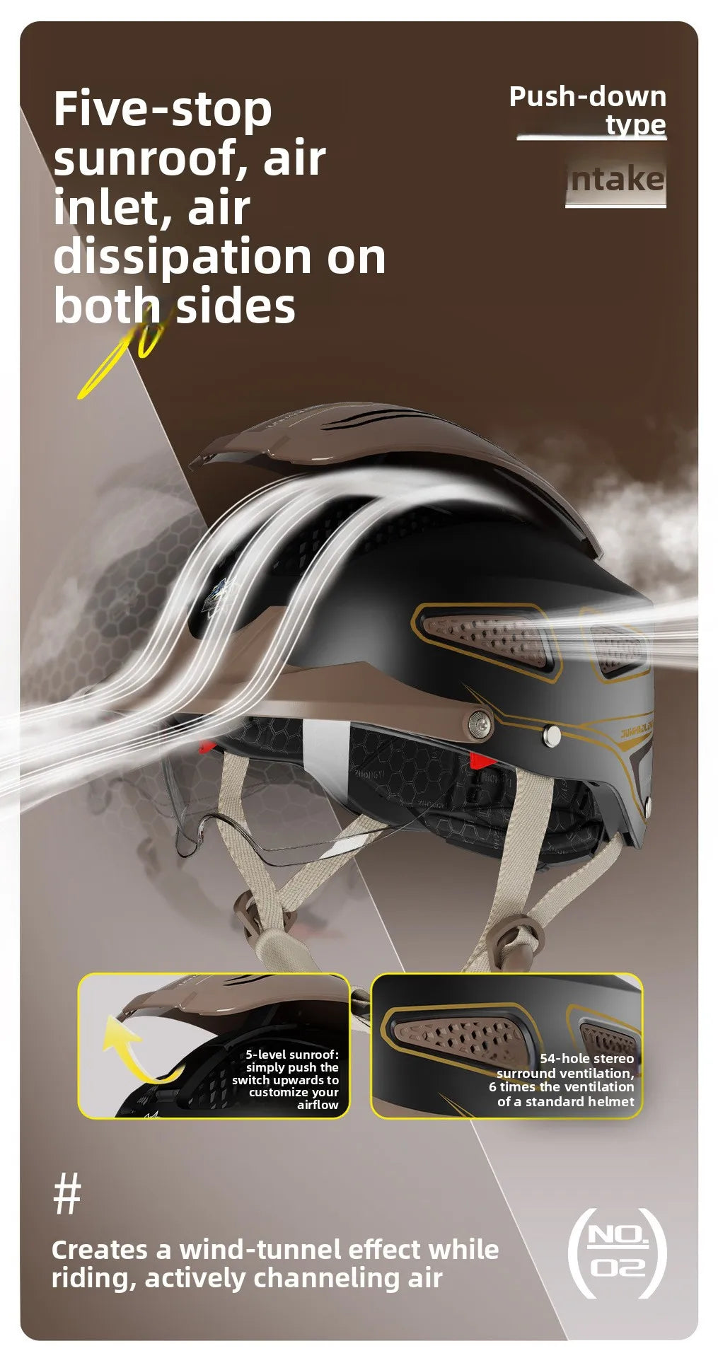 Summer Breathable Electric Motorcycle Helmet | Open Face Design