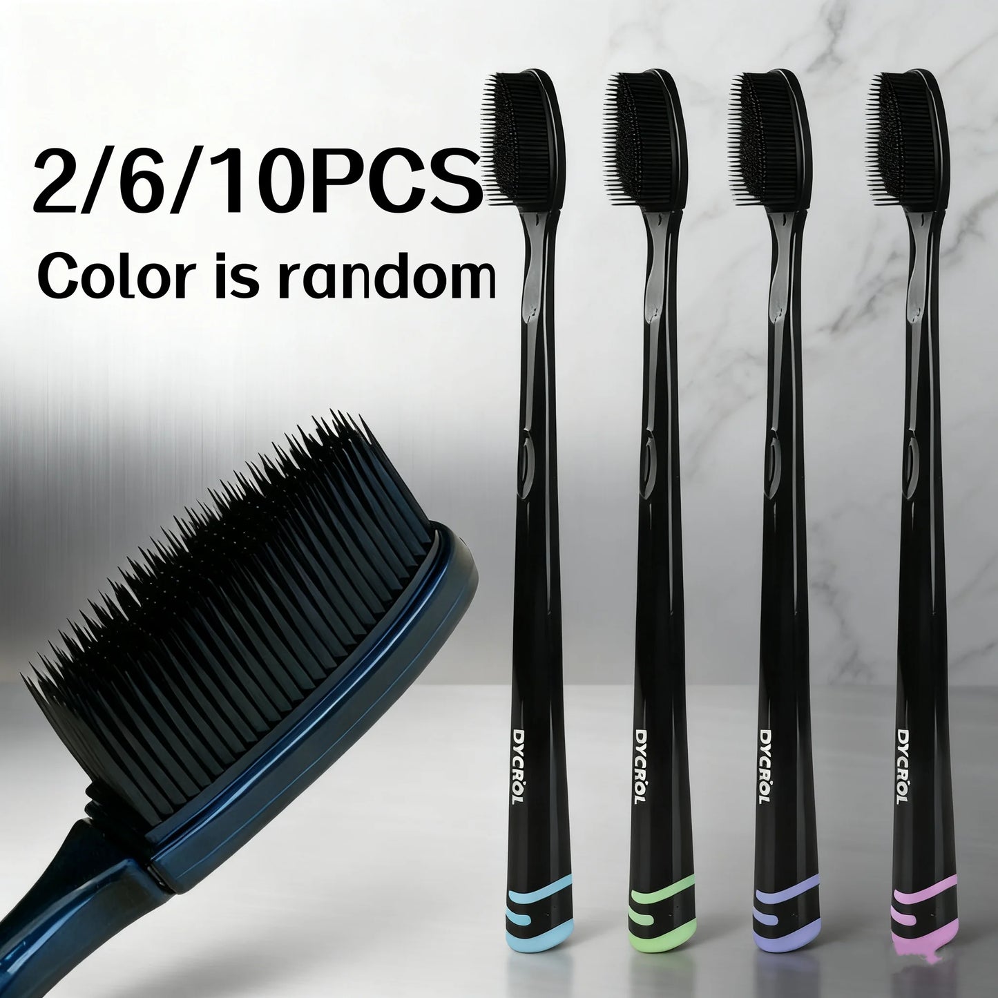 Silicone Bristle Toothbrush Sets | Colorful Deep Cleaning Tools