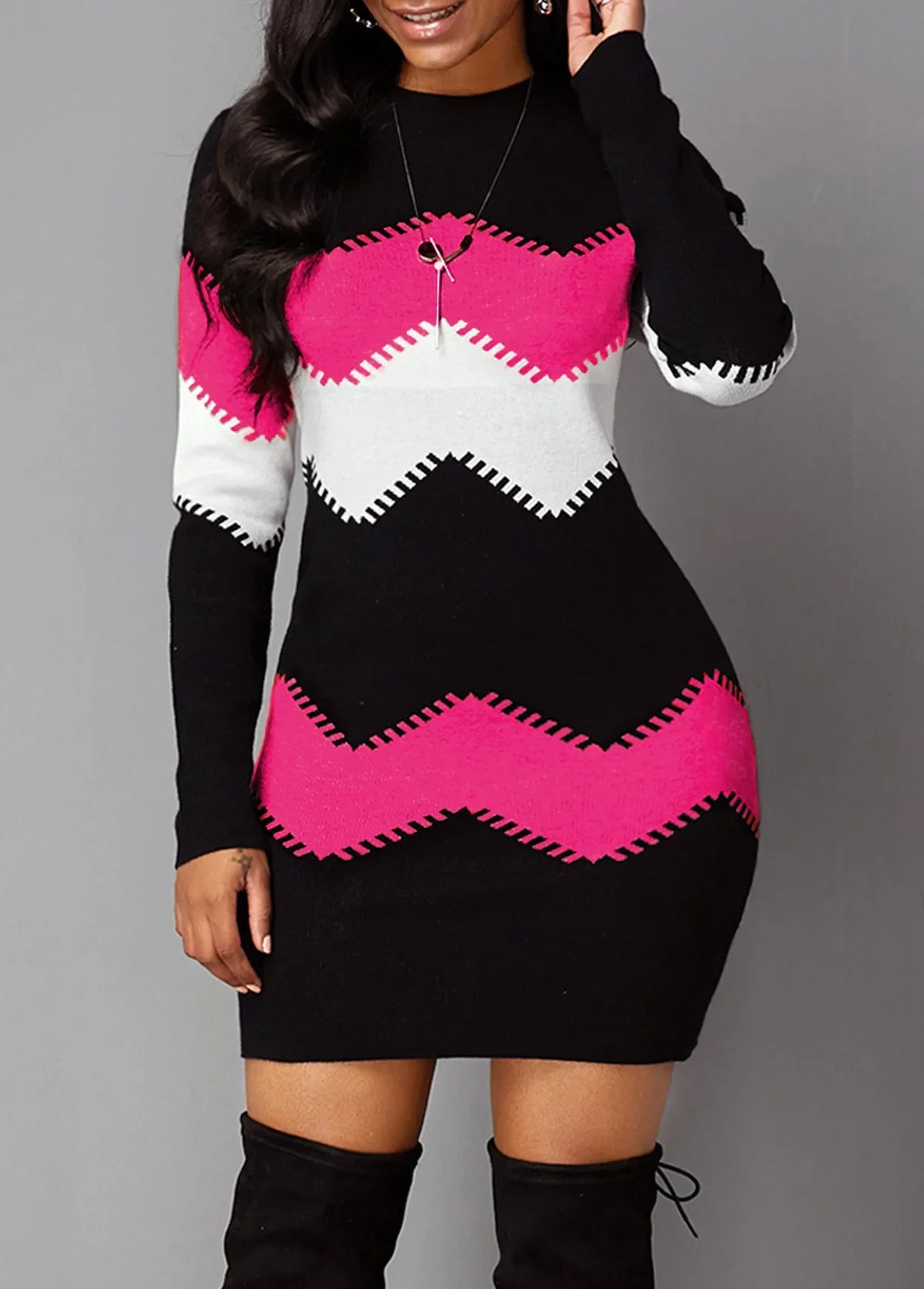 Boho Vintage Striped Women's Dress | Elegant Casual Party Wear
