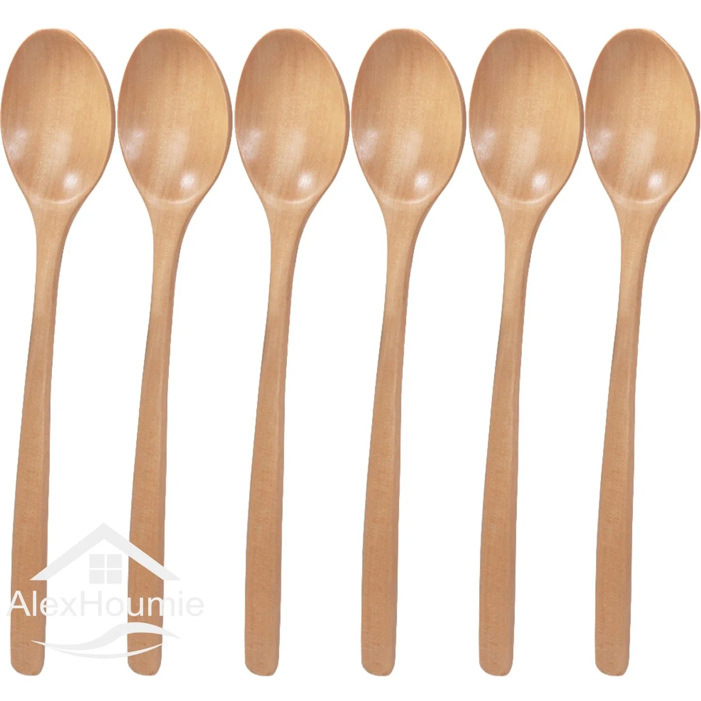 Pack of 6 Natural Wooden Spoons | Eco-Friendly Kitchen Utensils