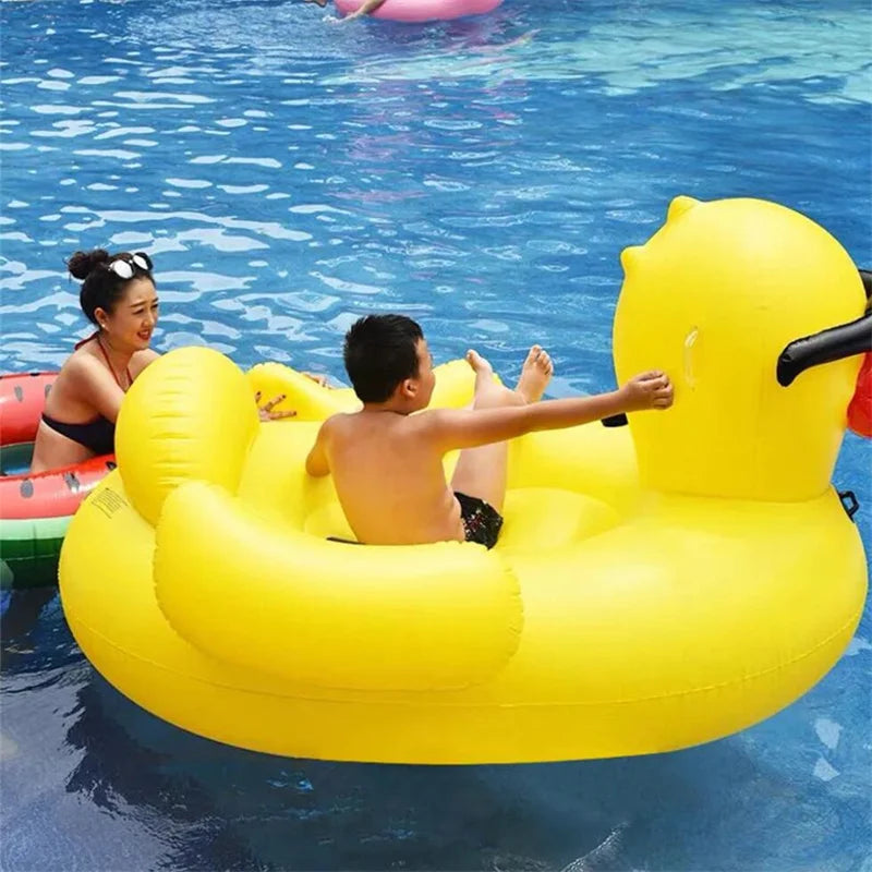 Inflatable Yellow Duck Floating Bed | Fun Pool Water Toy