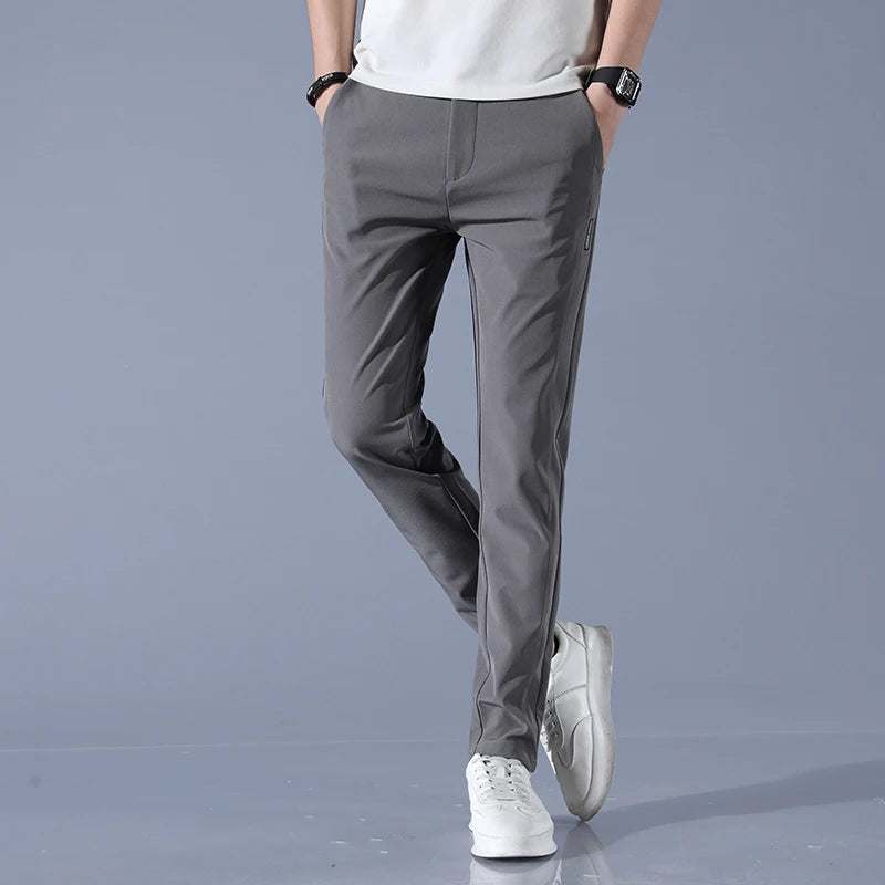 Men's Lightweight Ice Silk Golf Casual Trousers | Spring & Summer Style
