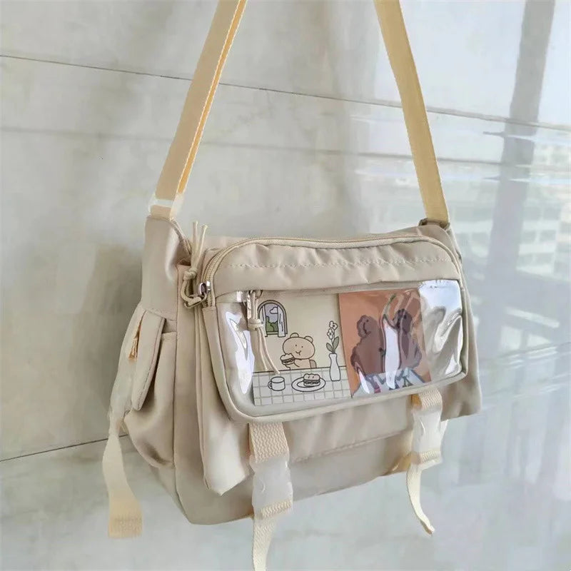 Bolsos cruzados de nailon impermeables para mujeres y adolescentes | Estilo versátil