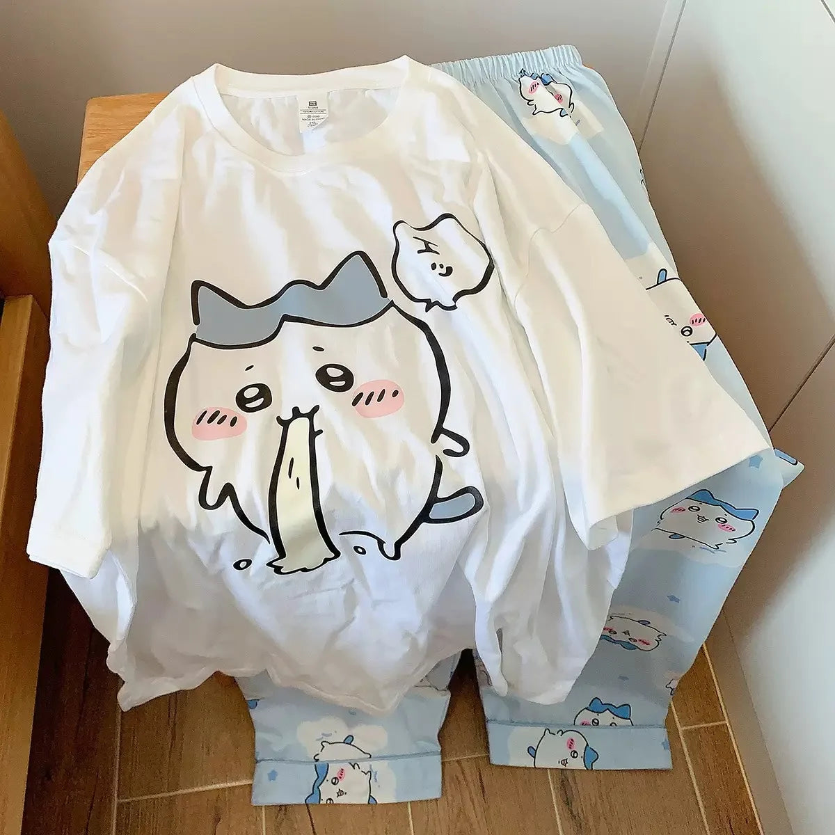 Cute Cartoon Pattern Summer Pajamas for Relaxed Comfort