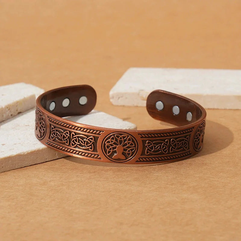 Unisex Vintage Healing Jewelry | Celtic Knot Magnetic Bracelet Set
