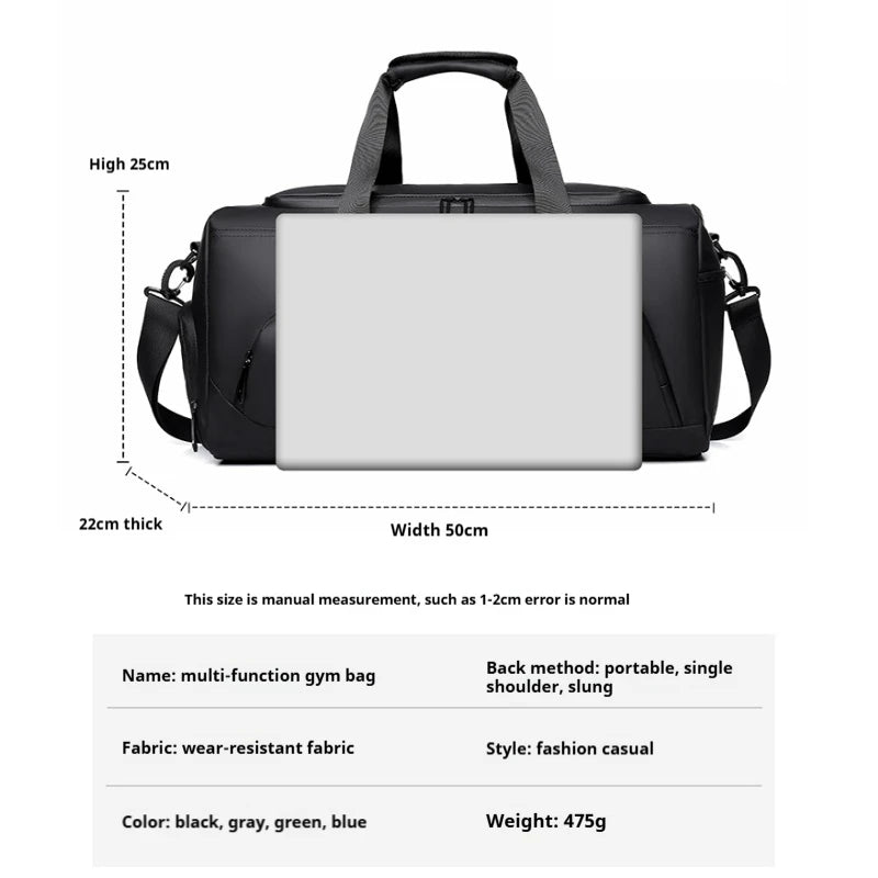 Large Capacity Sports Gym Bag | Multi-Compartment Travel Duffel