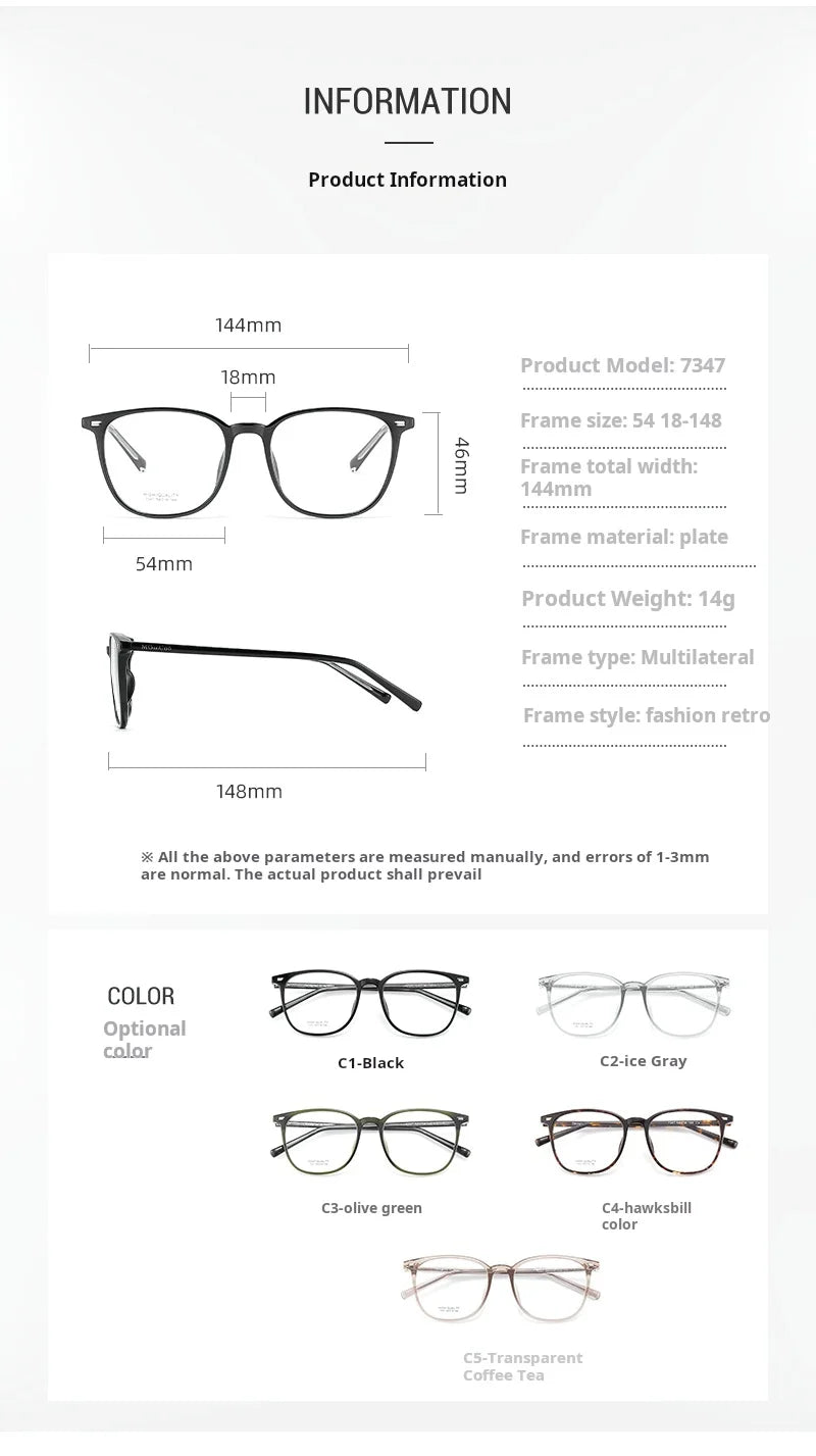 Retro Oval Multifocal Prescription Glasses for Everyone