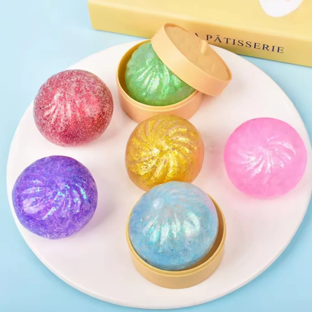 Dumpling Squishy Stress Ball | Soft Silicone Anti-Stress Toy