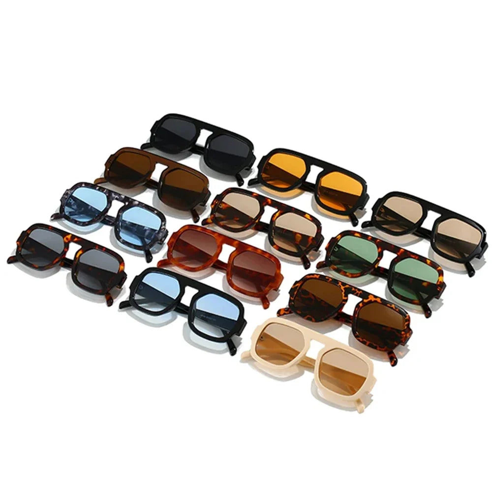 Retro Square Sunglasses for Men and Women | UV400 Protection Shades