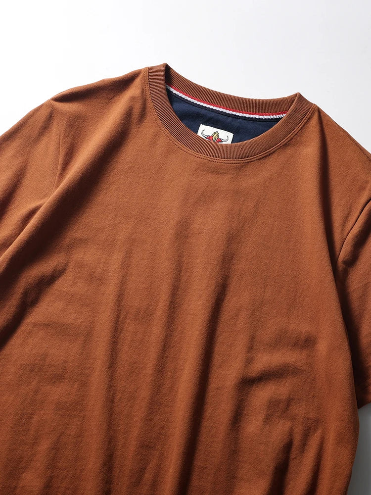 Men's Retro Solid Color Short Sleeve T-shirt | Summer Fashion Top
